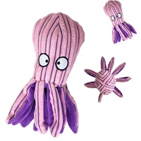 Jouets en peluche pour chiens en forme d'animaux marins : homard, baleine, calmar, jouets pour animaux de compagnie avec couineur, jouets à mâcher interactifs et durables pour chiens