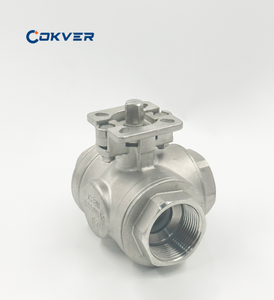 Chất lượng cao 3Way thép không gỉ nền tảng cao van bi Hướng dẫn sử dụng đòn bẩy cho dầu Nước - Product Image 3