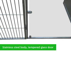 犬の犬小屋はAEOLUS工場卸売ステンレス鋼ウォークインケージシステムを実行します大型ChenilChienProfessionnel犬の犬小屋 - Product Image 6