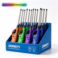 Briquet électrique jetable en plastique pour cuisine, barbecue, camping, rechargeable, pour cigarettes, avec boîte cadeau, OEM disponible