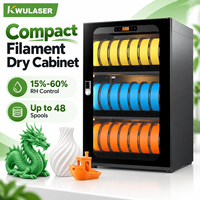 Armoire de stockage de filament pour imprimante 3D avec tamis moléculaire, contrôle d'humidité zoné, grande capacité, double rangée, PLA, PETG, ABS, TPU, Nylon