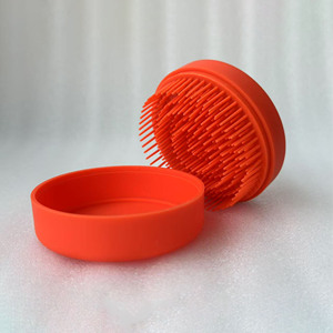 <span class=keywords><strong>2</strong></span>-en-1 <span class=keywords><strong>Mini</strong></span> espejo cepillo de silicona al por mayor salón estilo Airbag masaje cuero cabelludo herramienta - Product Image 1