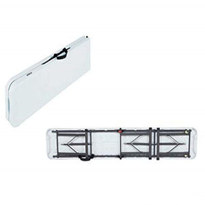 6ft Outdoor HDPE Material <strong>Plastic</strong> Folding Long <strong>Bench</strong> in Half with Rattan Design Foldable - Product Image 3