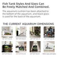 Nano aquarium en verre à faible teneur en fer 91% clarté, aquarium de bureau personnalisé en gros avec système de filtration intégré sec-humide
