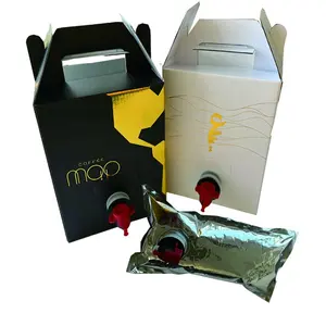 Sac aseptique de papier d'aluminium d'impression personnalisée d'usine 5L sac de vin dans la boîte pour le lait d'huile de jus de vin