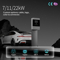 Cargador de Pared para Vehículos Eléctricos AC, 32A, ODM OEM, Estaciones de Carga de Nivel 2, 22kW, Tipo 2, OCPP, Estación de Carga para Vehículos Eléctricos para Interiores y Exteriores