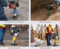 Compacteurs vibrants électriques et marteaux vibrants pour chantier de petite taille, à moteur, haute efficacité, 220V