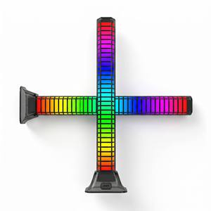 Vente flash - Cadeau de Noël - <span class=keywords><strong>Lampe</strong></span> d'ambiance LED à rythme musical avec capteur sonore 3D RGB pour configuration de jeu, chambre à coucher, bar, décoration de fête - Product Image 1