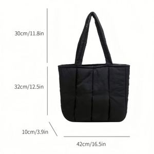 <b>Work</b> Tote <b>Bag</b> for Women Puffer Nylon Purse with Laptop Compartment, Large Shoulder <b>Bag</b> for Travel - Product Image 5