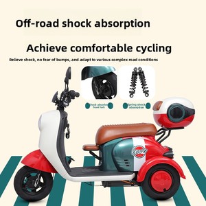 Tricycle <span class=keywords><strong>Électrique</strong></span> <span class=keywords><strong>Scooter</strong></span> <span class=keywords><strong>3</strong></span> <span class=keywords><strong>Roues</strong></span> Ouvert Style Rétro Urit 60V Lithium avec Coffre Arrière Double Rétroviseur LED pour Transport Urbain Vente en Gros OEM - Product Image 4