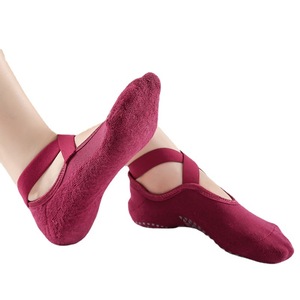 Calcetines de Pilates Antideslizantes de Alta Calidad para Mujer, Calcetines de Yoga Transpirables con Banda, Calcetines Deportivos de Algodón para Fitness, Danza, Barre, Ballet - Product Image 3