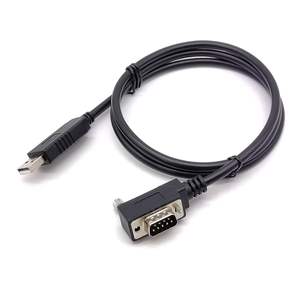 Câble série <span class=keywords><strong>USB</strong></span> 2.0 mâle vers RS232 <span class=keywords><strong>DB9</strong></span> mâle à angle droit avec puce FTDI, câble adaptateur de transfert de données rapide - Product Image 2