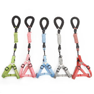 כלב מותאם אישית <span class=keywords><strong>leash</strong></span> קטן גדול נוח ללא משיכה לרתום מחמד סט מעצב חדש - Product Image 1