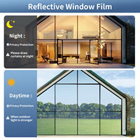 Kaca Film Reflektif Perak Perekat Sendiri 99% Anti UV, Isolasi Panas, Pengontrol Sinar Matahari, Privasi, Nano Keramik untuk Rumah