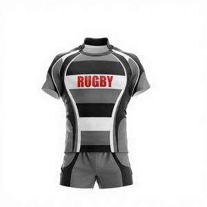 Tenue d'équipe de rugby pour hommes |   Maillot et short de rugby en polyester respirant sur mesure |   Fournisseur en gros de produits à séchage rapide et antibactériens - Product Image 1
