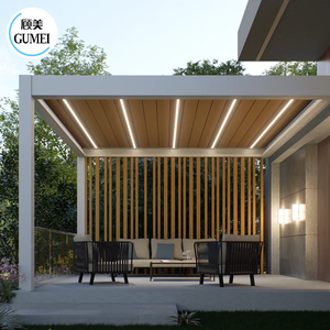 Pergola étanche en Aluminium motorisé <span class=keywords><strong>avec</strong></span> télécommande, à bas prix, toit évidé étanche, à télécommande, offre spéciale - Product Image 2