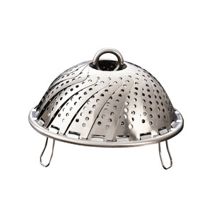 Grille de cuisson vapeur pliable réglable en acier inoxydable 316 pour la cuisson des aliments à la vapeur dans une casserole avec design perforé - Product Image 2