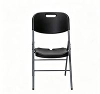 Chaise pliante moderne en plastique avec dossier ventilé, chaises empilables robustes en PEHD pour jardin, fête, mariage, entrepôt, usage extérieur
