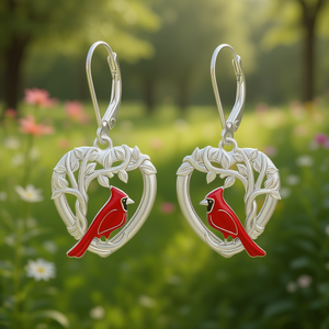 E4767 Orecchini pendenti a forma di cuore in oro bianco per donna, regalo romantico di gioielli alla moda in lega - Product Image 2