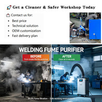 Purificateur de fumées de soudage mobile pour l'extraction des fumées de soudage en atelier, collecteur de fumées