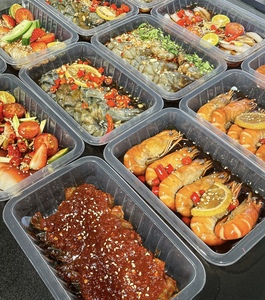 Tùy Chỉnh Kích Thước Nhiệt Sealable Phục Vụ Dùng Một Lần 1000Ml PP Chất Liệu Cấp Thực Phẩm Khay Với Nắp Hộp Nhựa Cho Thực Phẩm Phục Vụ - Product Image 1