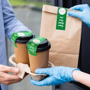 Etiquetas de Seguridad a Prueba de Manipulación para Entrega de Alimentos, Sellos Rojos para Cajas de Pizza, Envases de Bebidas, Cinta de Seguridad para Empaques de Alimentos - Product Image 5
