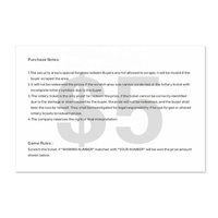 Billets de loterie à gratter personnalisés avec impression numérique pour la loterie de natation, modèle de conception pour la vente de produits de jeu