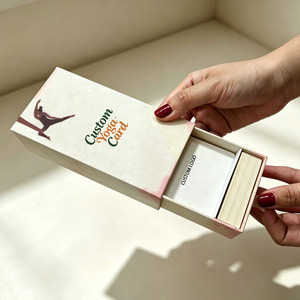 Tarjetas de Yoga Impresas Personalizadas de Fábrica, Juego de Tarjetas de Entrenamiento con Cajón Deslizable, Tarjetas de Ejercicio <span class=keywords><strong>para</strong></span> <span class=keywords><strong>Principiantes</strong></span> - Product Image 1