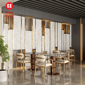 Comptoirs de réception sur mesure, comptoirs de bar élégants, sièges de salon confortables, design moderne de hall d'hôtel, vitrines LED uniques - Product Image 3