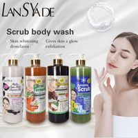 Gel Douche Marque Blanche Haute Qualité, Nettoyant Corporel Gommage Exfoliant Éclaircissant, Nourrissant, Hydratant et Rafraîchissant pour le Corps
