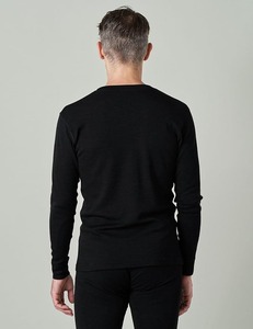 CELINNE <b>Men</b> Long Sleeve Undershirt Eco Friendly O Neck T Shirts <b>Men</b> Merino Wool Thermal Winter <b>Base</b> <b>Layer</b> - Product Image 3