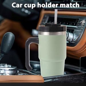 Custom logo 20oz 30oz Business Gifts Travel Sports Mug Thermos Double Wall Insulated Stainless Steel Grippy Tumbler With Handle - Product Image 6