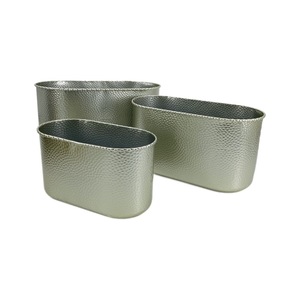Artificial Phalaenopsis Orchid Plant In Gold Hammered <b>Square</b> Pot For Home Decor Wedding Display - Product Image 5
