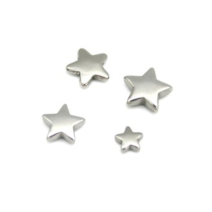Dijes de estrella de acero inoxidable, colgantes huecos de cinco puntas para la fabricación de collares, componentes de joyería de 8mm, 10mm, 12mm, 15mm, 20mm - Product Image 4