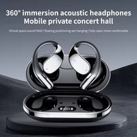 Auriculares TWS de conducción de aire de oído abierto de alta calidad True Wireless Clear Call Music Cancelación de ruido Pantalla digital Batería