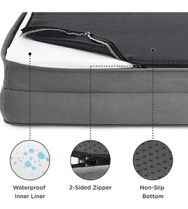 <span class=keywords><strong>Cama</strong></span> Ortopédica de Franela de Lujo Personalizada de Alta Calidad para <span class=keywords><strong>Perros</strong></span> Grandes - Diseño Moderno y Elegante con Funda Extraíble para <span class=keywords><strong>Verano</strong></span>/Invierno - Product Image 2
