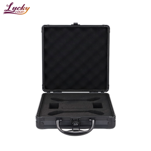 Estuche de Transporte de Aluminio Negro de Alta Calidad, Estuche de Herramientas Pequeño y Portátil con Interior de Espuma Moldeada, Maletín de Almacenamiento para Viajes - Product Image 3