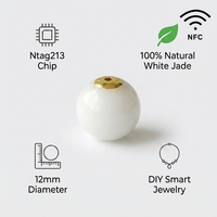 Pulsera Inteligente NFC con Chip Ntag216 de Piedra Volcánica Negra Natural y 7 Cuentas Curativas de Chakra para Practicantes de Yoga y Usuarios Espirituales