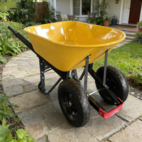 Chariot à roulettes en acier inoxydable robuste à deux roues 7CBF avec roue anti-crevaison pour le stockage industriel de l'OEM