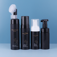 Flacon à pompe en mousse plastique marron mat personnalisé 100/120/150/200ml Distributeur de cosmétiques moussants Emballage pour pulvérisateur à pompe à lotion