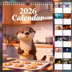 <span class=keywords><strong>Calendrier</strong></span> mural grand format personnalisé 2026-2027, reliure spirale perforée, papier d'art 300 g/m², <span class=keywords><strong>calendrier</strong></span> à grille extra large pour la planification - Product Image 6