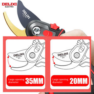 Delixi 전기 원예 뾰족한 전정 크롬 플레이트 가위 부드러운 고무 손잡이 과일 야채 분재 커터 정원 가지 - Product Image 5