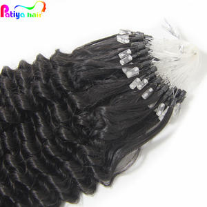 Extensiones <span class=keywords><strong>de</strong></span> Cabello Natural con Microlinks, Rizado Afro <span class=keywords><strong>para</strong></span> Mujeres, 100 Gramos, Cabello Humano Rizado Afro con Microanillos, Cabello Indio Virgen - Product Image 5