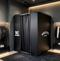 Cabine d'essayage pliable en tissu tendu pour magasin commercial