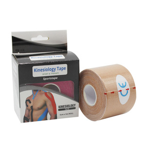 Cinta <span class=keywords><strong>de</strong></span> kinesiología deportiva, banda <span class=keywords><strong>de</strong></span> algodón impermeable <span class=keywords><strong>de</strong></span> color - Product Image 4