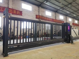 Bền nhôm tự động trượt centilever đường lái xe hàng rào cổng động vật gặm nhấm bằng chứng chống oxy hóa biệt thự màu xám trường công nghiệp - Product Image 3