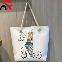 Nouveau Style stockage fermeture éclair simple épaule grande capacité femmes léger corde grossière Polyester Palestine sac pour voyage