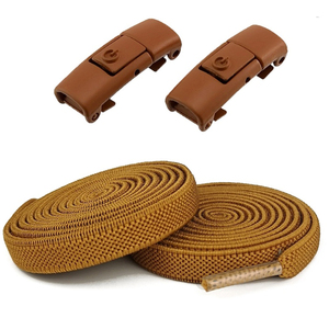 NOUVEAU Press <span class=keywords><strong>Shoe</strong></span> Buckle Lacets sans attache Lacets élastiques Sneaker Flat No Tie Shoelace Kids Adult Shoelace for Shoes - Product Image 3