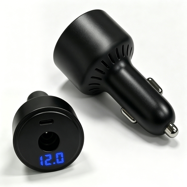 Dual Port Fast Car Charger for Starlink Mini DC 60W + USB-C 27W with Real-Time LED Display