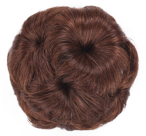 Sintético <span class=keywords><strong>rizado</strong></span> garra moño postizo 9 flores rodillo Clip en extensión de cabello de alta temperatura novia moldeadores de cabello - Product Image 4